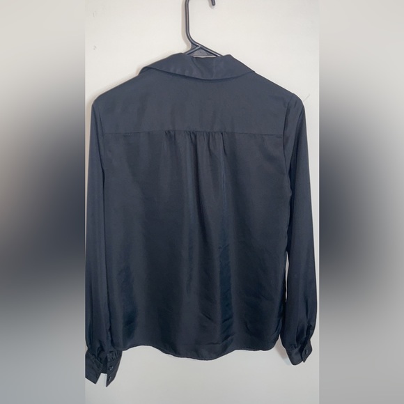 Satin jewel button down blouse Express size XS - Picture 3 of 5